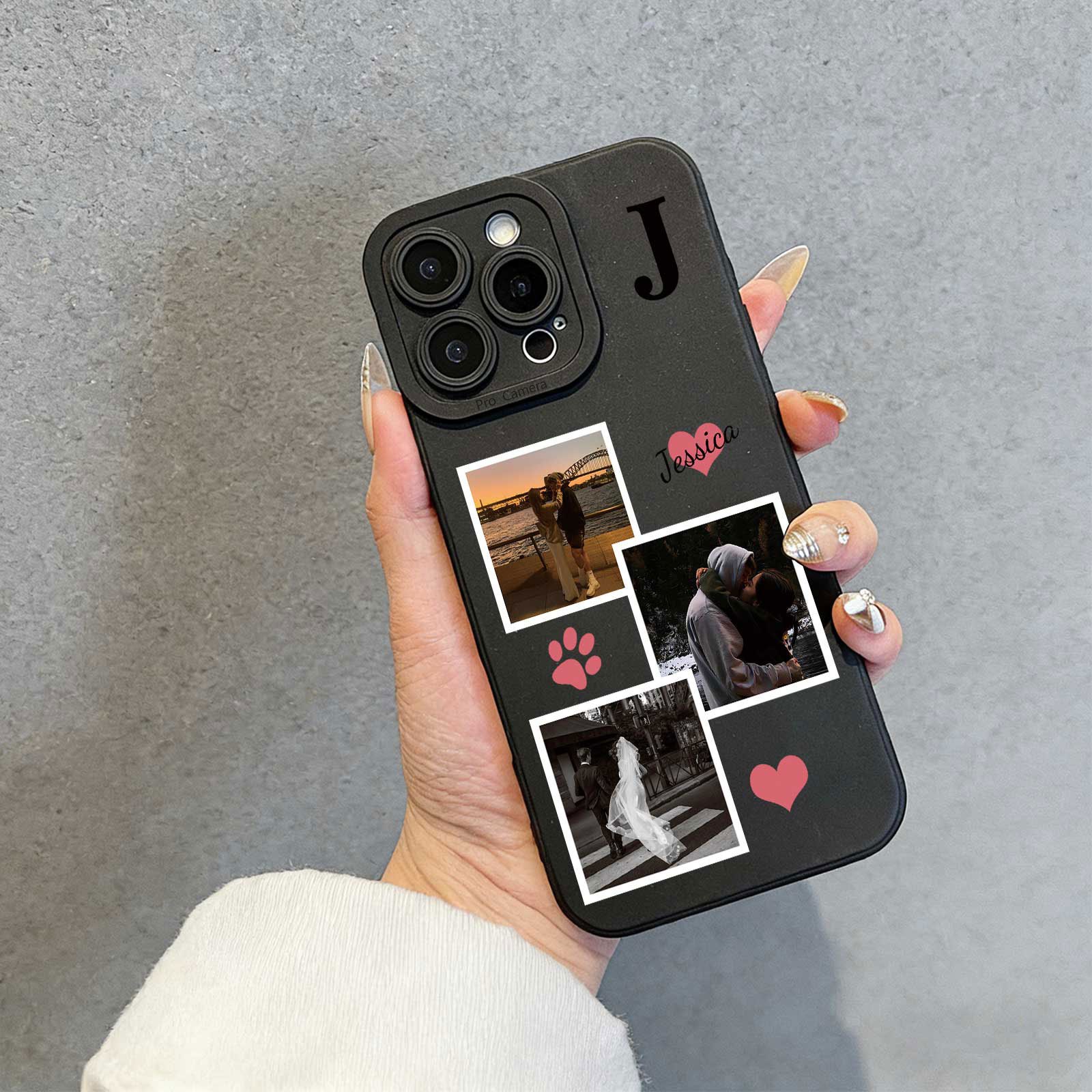 TEMU Phone Case - Personalized Custom Family Couple Pet Photo Picture Text Uv Printing Phone Case Angel's Eye Phone Shell Soft Phone Cover 360 Degree