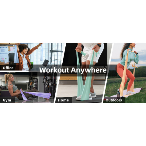 Stretch Bands for Exercise, 5 Levels Resistance Bands for Working Out, Exercise Bands for Physical Relax, Pilates, Rehab, Stretch, Strength Training And Yoga Starter Set