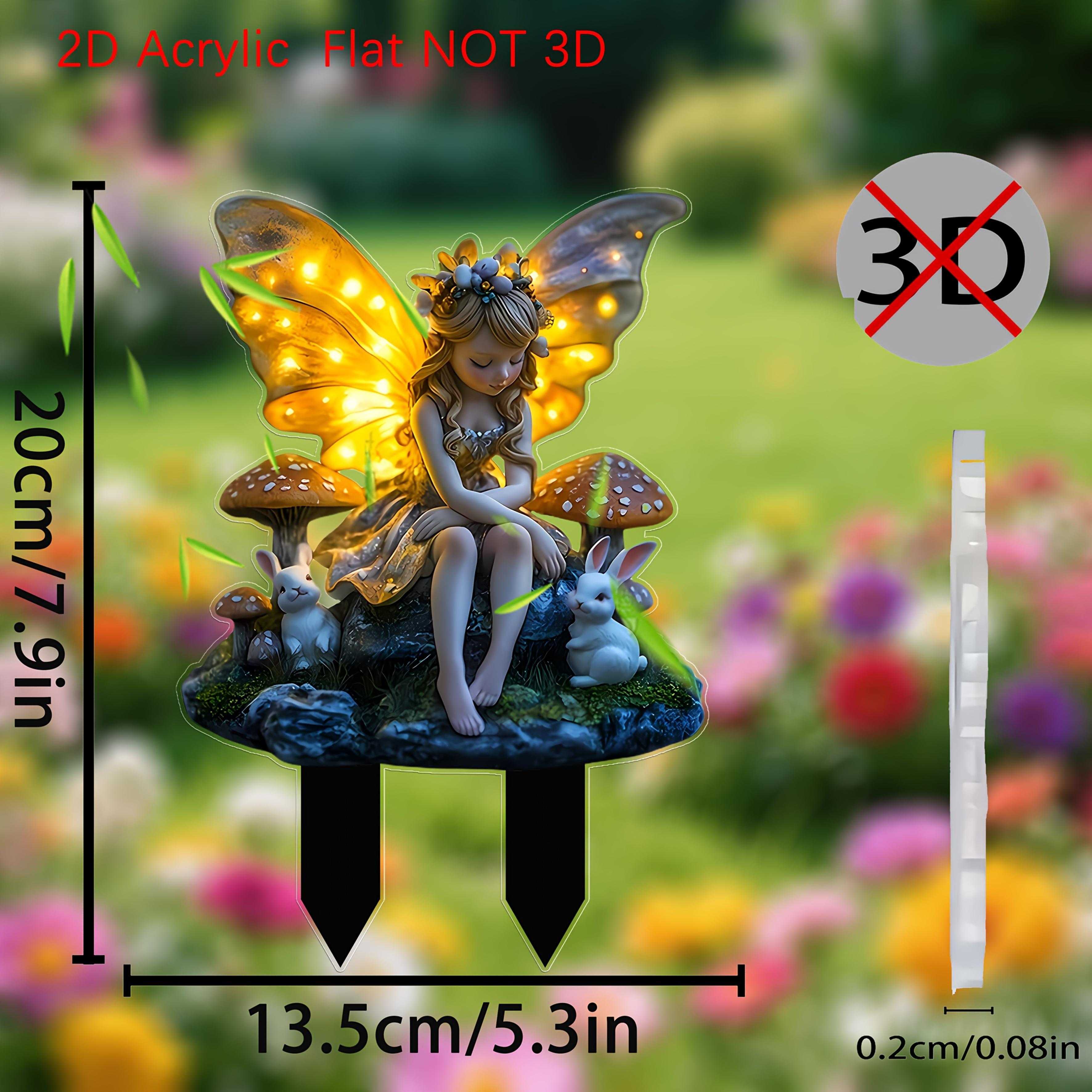 E-shop 2D Flat - 【2D Flat】 2D Flat - [2D Flat] 2D Flat Plane Acryl Garten Einsetzkarte - mit realistischen leuchtenden Flügeln, geeignet für
