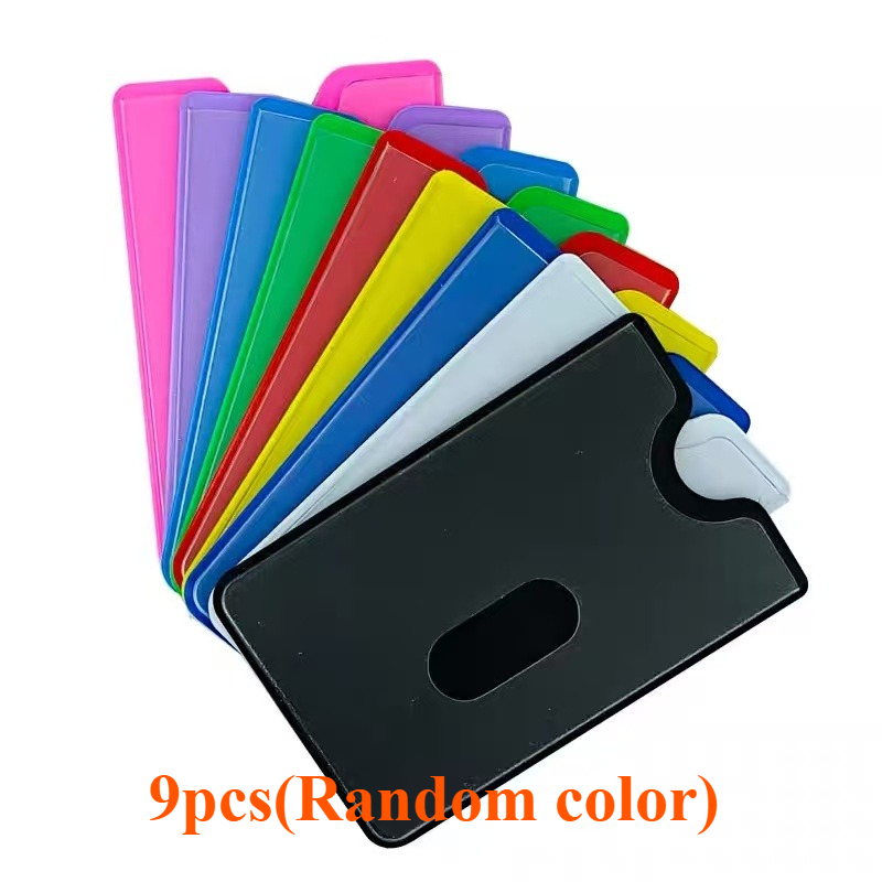 Image of 3/9pcs Anti-magnetic Hard Transparent Credit Cards, Anti-theft Nfc Protection, Random Color, Suitable For Daily Bank Card Privacy Protector