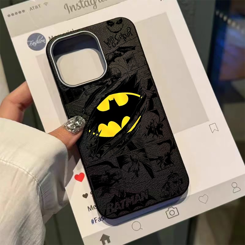 TEMU Phone Case: Warner Official Licensed Batman Comic Collage Synthetic Leather Phone Case, Compatible With Iphone 17