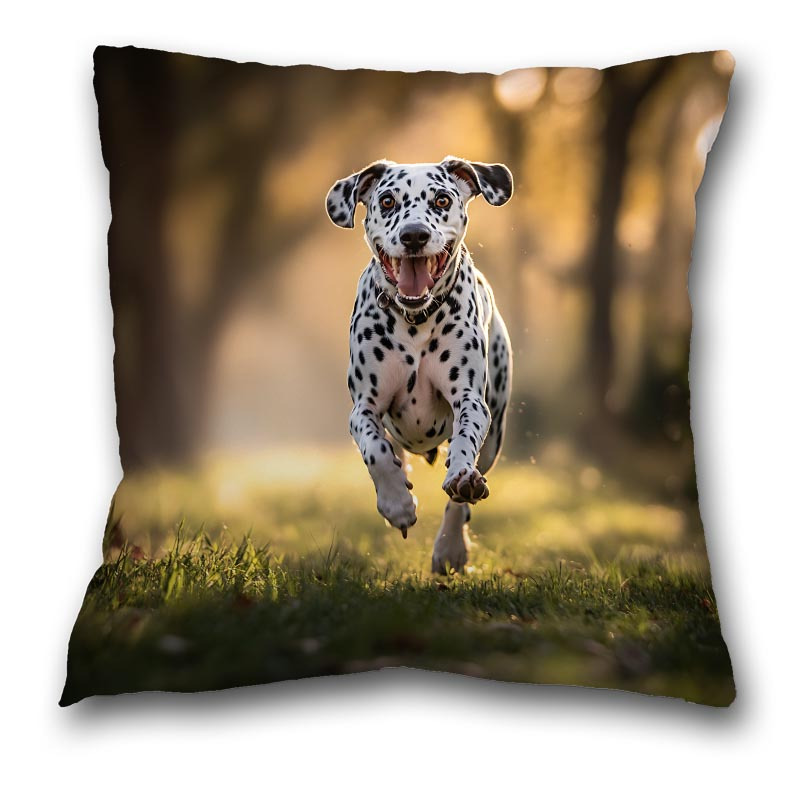 

1pc Dalmatian Dog Print Short Plush Pillow Case 17.7"x17.7" - Bohemian Style Animal Theme Home Decor, In , Zipper Closure, Machine Washable (pillow Insert Not Included), Dog Decor