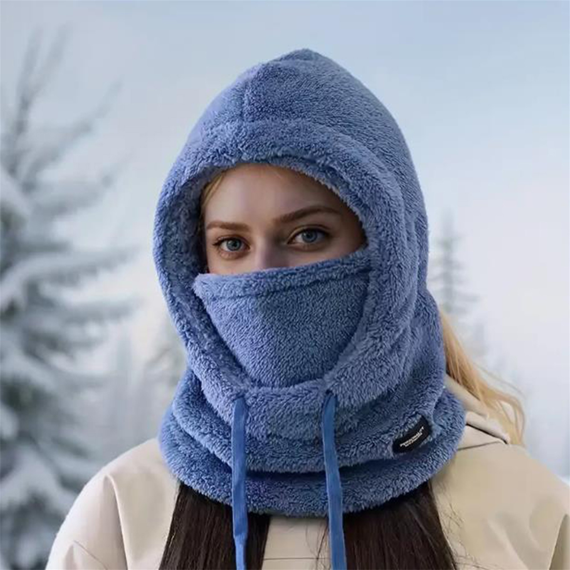 women in winter thickened beanie warm hat scarf Temu