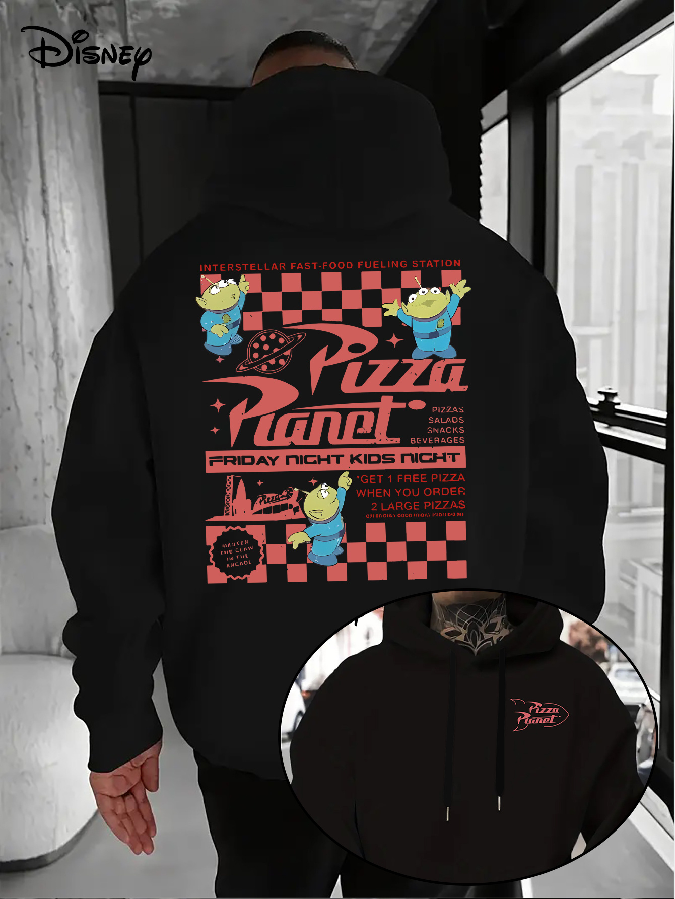   Official Men s     Hooded Sweatshirt - Retro 90s Nostalgia Design with   Logo & Characters, Loose Fit Pullover Sweater with Drawstring Hood & Pockets, Machine Washable for Casual Attire, Adult Sizes (Casual Winter Outfit for Movie Fans,    , Comfortable Fabric, Vintage Style,   Fall/Winter, Iconic   Theme)