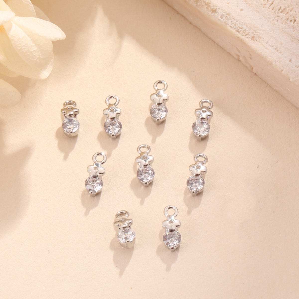 3pcs Christmas Copper Synthetic Zirconia Pendant Set