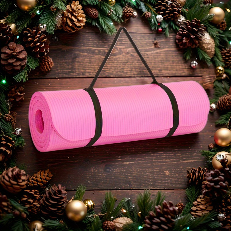 

1pc Eva Yoga Mat, Waterproof Non-slip Fitness Mat For Gym, Camping, Yoga & Pilates, Solid Color, Exercise Pad - Pink