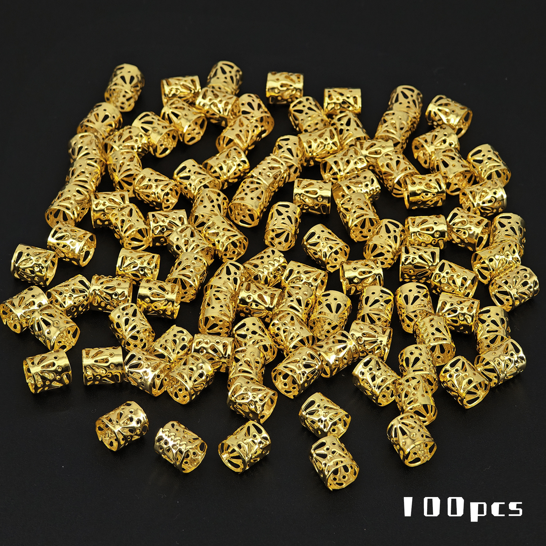 100pcs Metal Simple Hair Jewelry Accessories Hair Rings For Braids, Punk Street Style Women's Hair Accessories For Music Festival