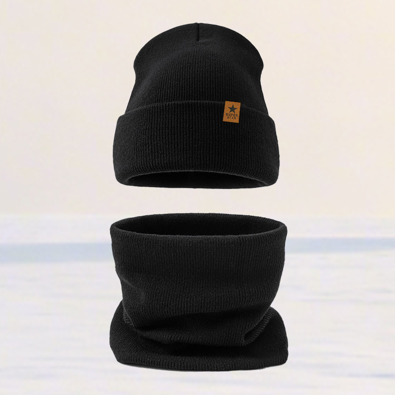 TEMU 2pcs Winter Accessory Set, Suitable For Men And Women. Hat And Scarf, A Warm And Comfortable Matching Set. Perfect For Women' Wear, Suitable For