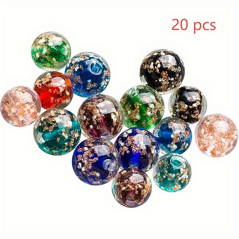 TEMU 20/40pcs Glow In The Glass Beads 12mm Luminous Diy Craft Beads Suitable For Jewelry Making, Aquarium Vase Fillers, Mini Landscapes & -the-