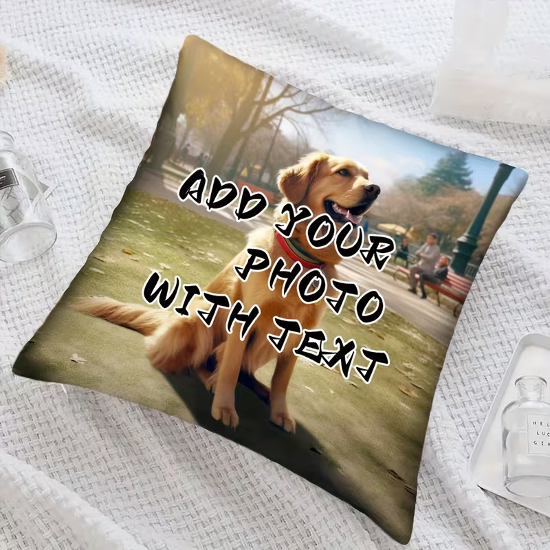 TEMU Taie d'oreiller personnalisée avec photo/, pour cadeaux de mariage familiaux - Housse de coussin avec photo et , fermeture à glissière,