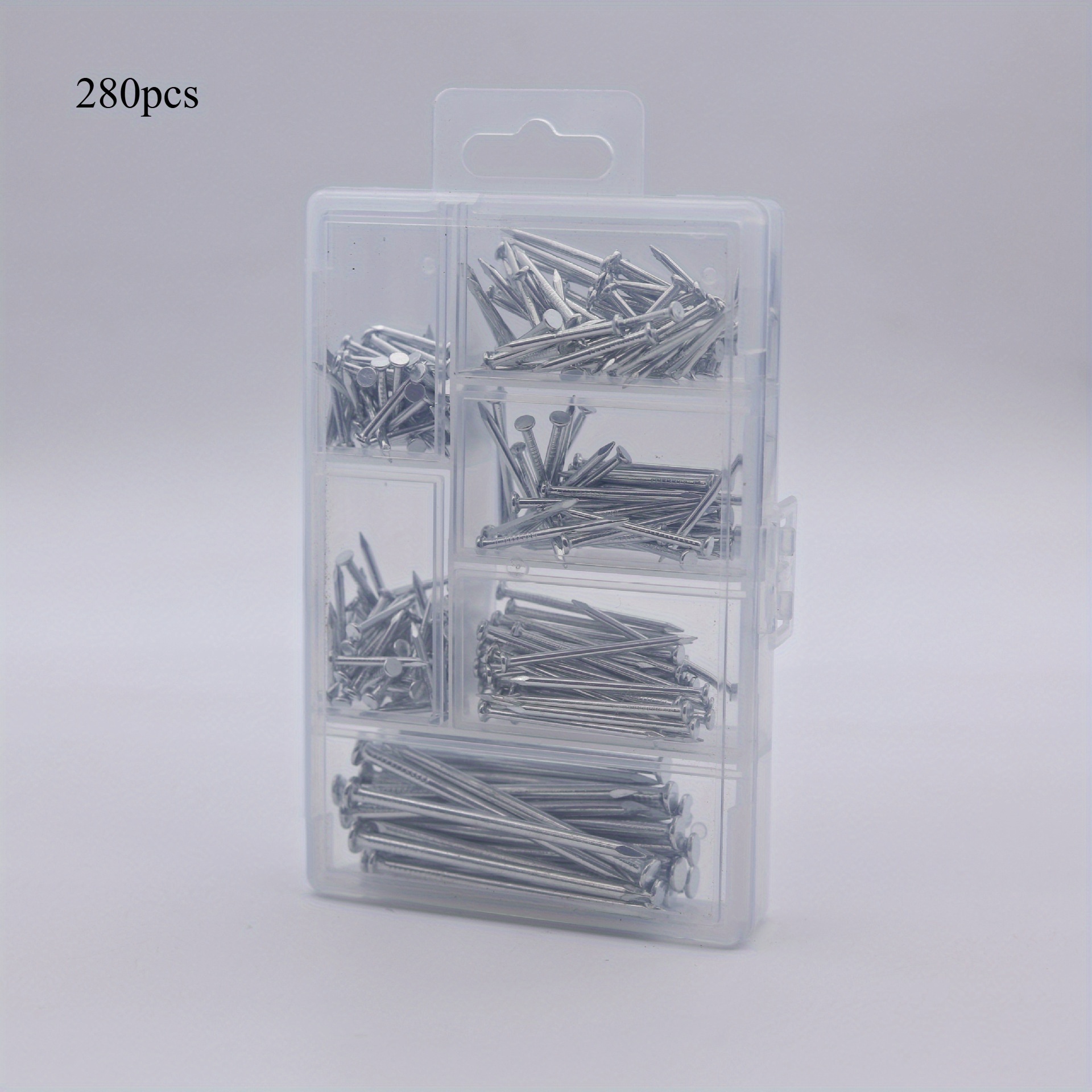 Coceca Hardware Nail Assortment Kit, Galvanized Nails, 7 Size Assortment 600 Pcs