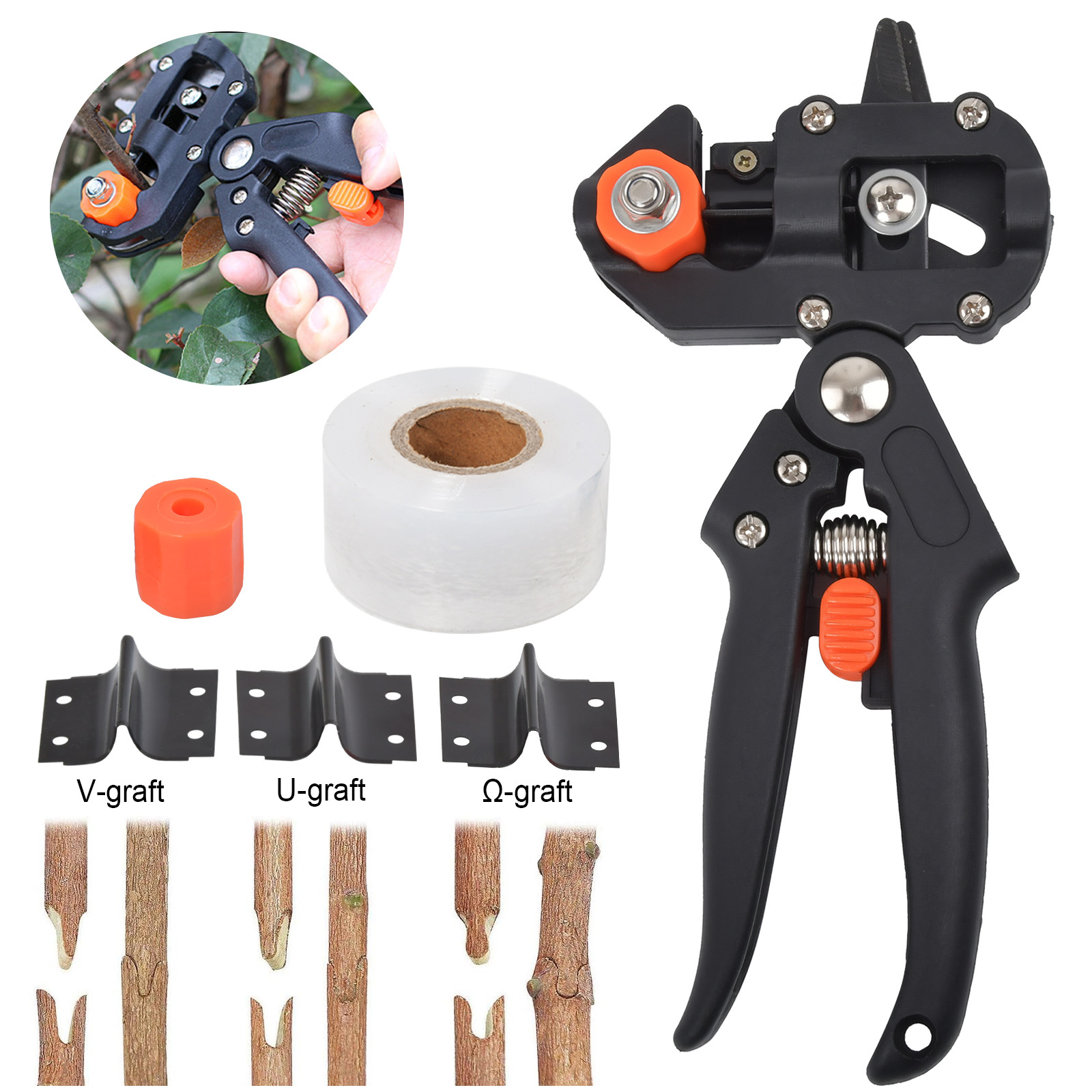 Garden Grafting Scissors Kit Fruit Trees Grafting Tool Grafting Cutting Tool For Fruit Trees Plant Branches