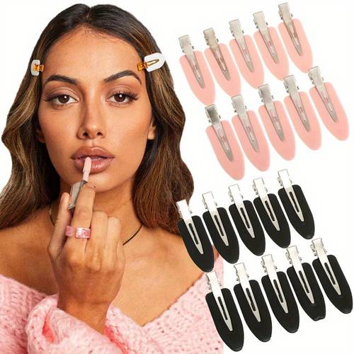 10pcs set seamless hair clips vintage bohemian style accents alloy hair clips for women and s makeup face washing and styling