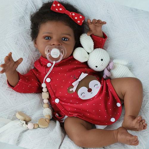 doll style fabric doll with soft body and hair implant 20 inch realistic newborn baby girl doll doll only accessories not included