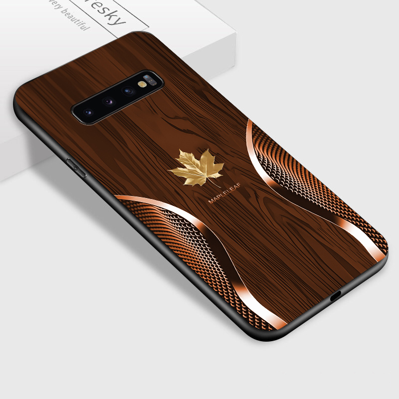 TEMU For Galaxy S10 Plus S10e Phone Case, Stylish Pattern Glossy Glass Back Cover Gift