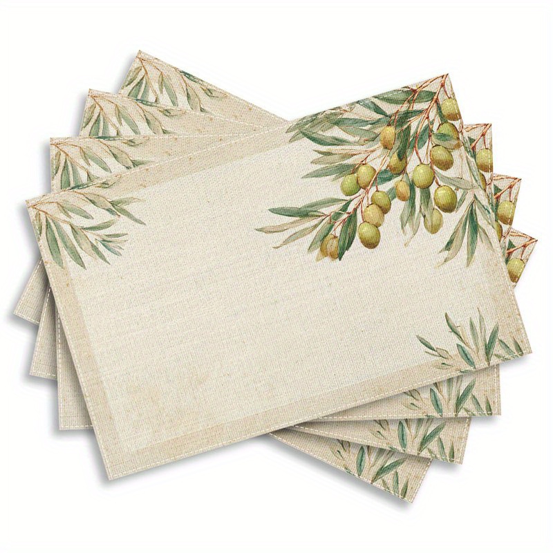 TEMU 4 Elegant Placemats, Washable, With Design, Suitable For Dining Room, Kitchen, Holiday Parties, And Coffee Table Decoration, Decor And Holiday