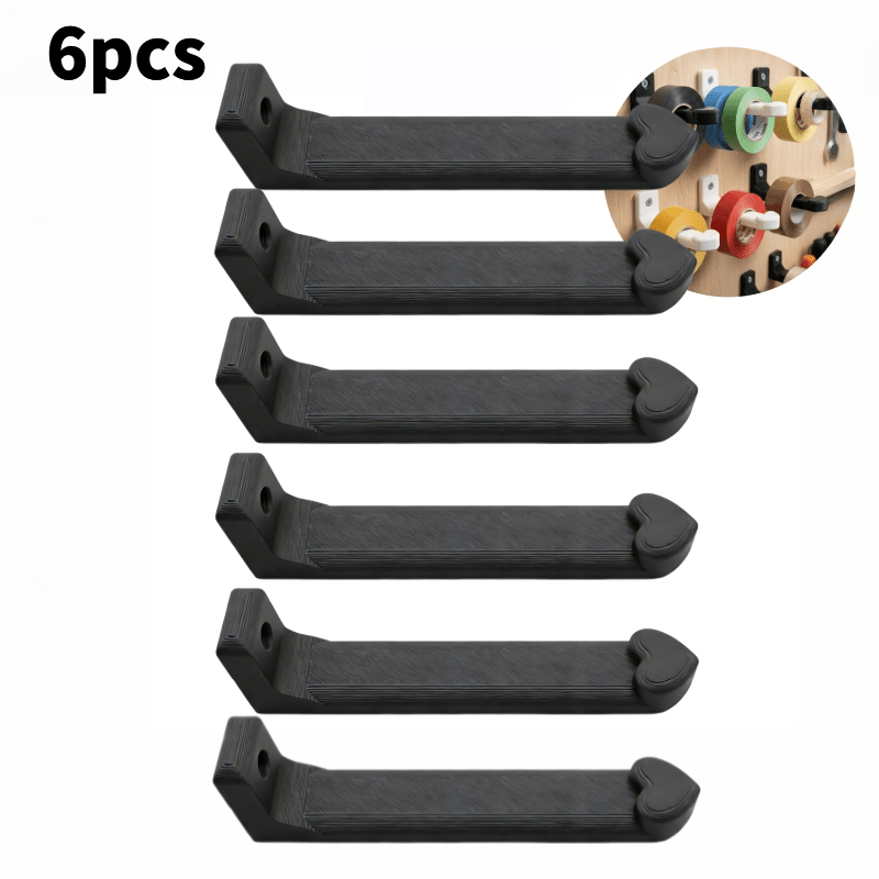 TEMU 6pcs Wall-mounted Tape Dispenser Organizer, Rustproof And Deformation-resistant, Secure Hanging Without Falling - For Tape - Suitable For