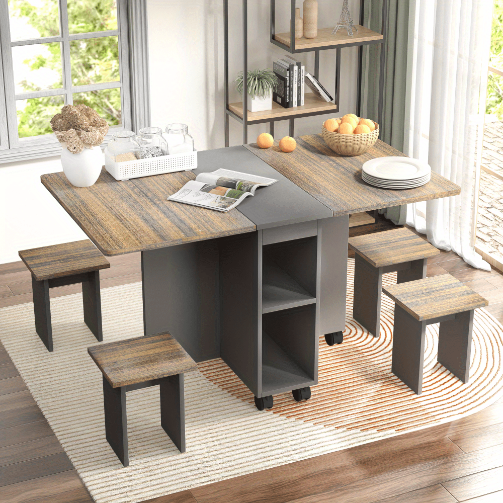 Space Saving Drop Leaf Table And Chairs Space Saving Dining Fold
