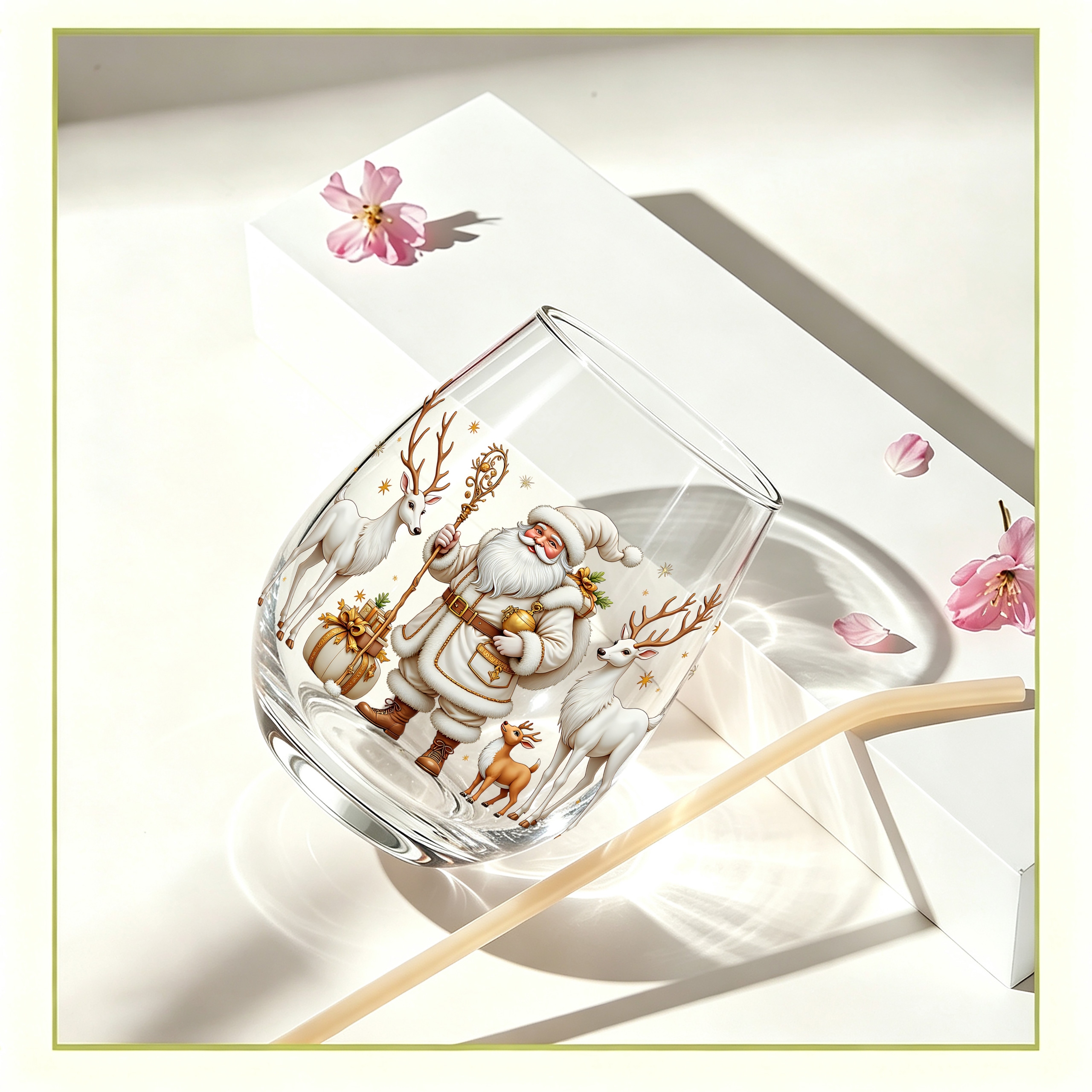 TEMU 1-pack / Pattern, 350ml / Transparent Drinking Glass, Stemless Wine Glass, Egg-shaped Glass, And Whiskey Glass, Scratch-resistant And Reusable,