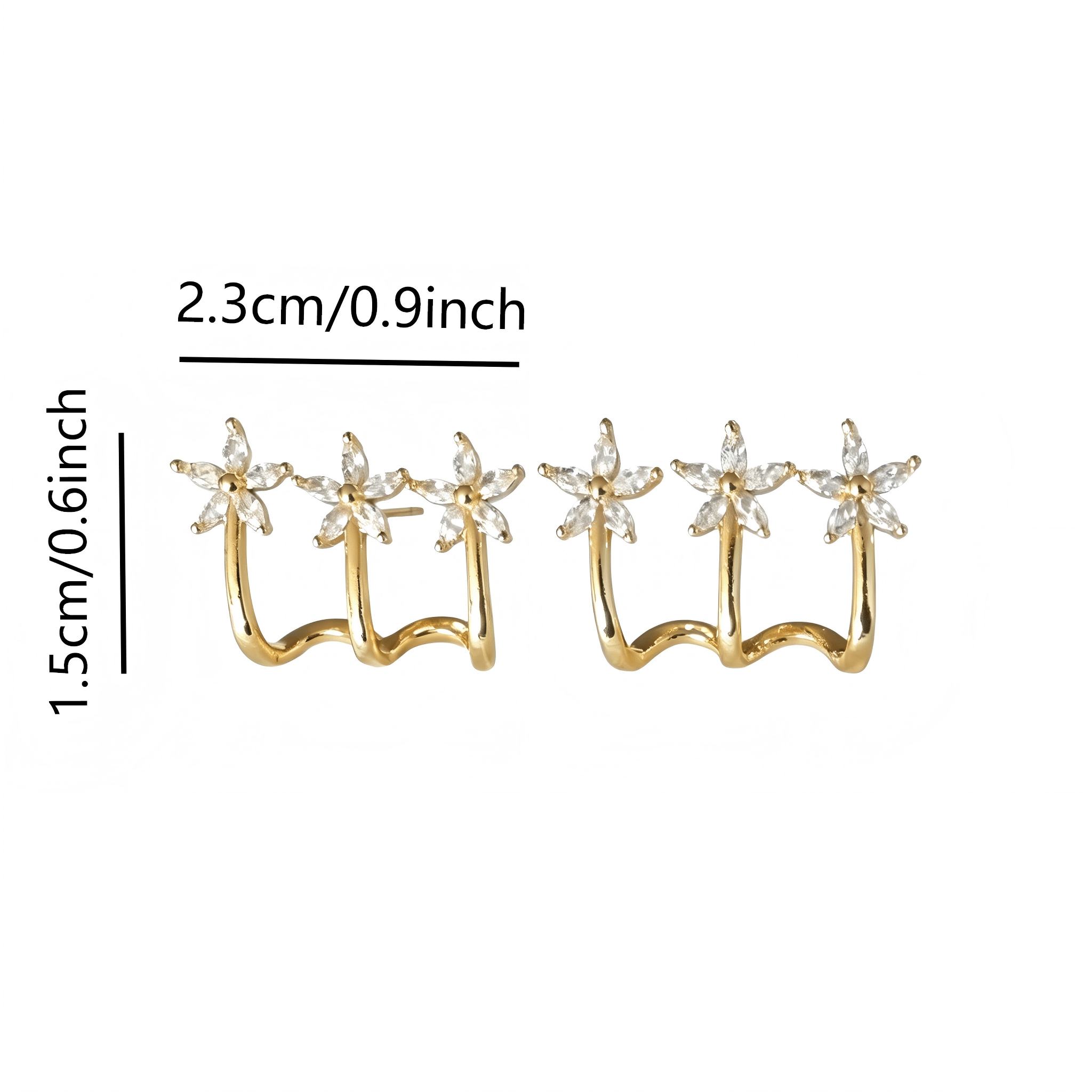 Women's 3pcs Small Flower Statement Earrings — Daily & Party Wear