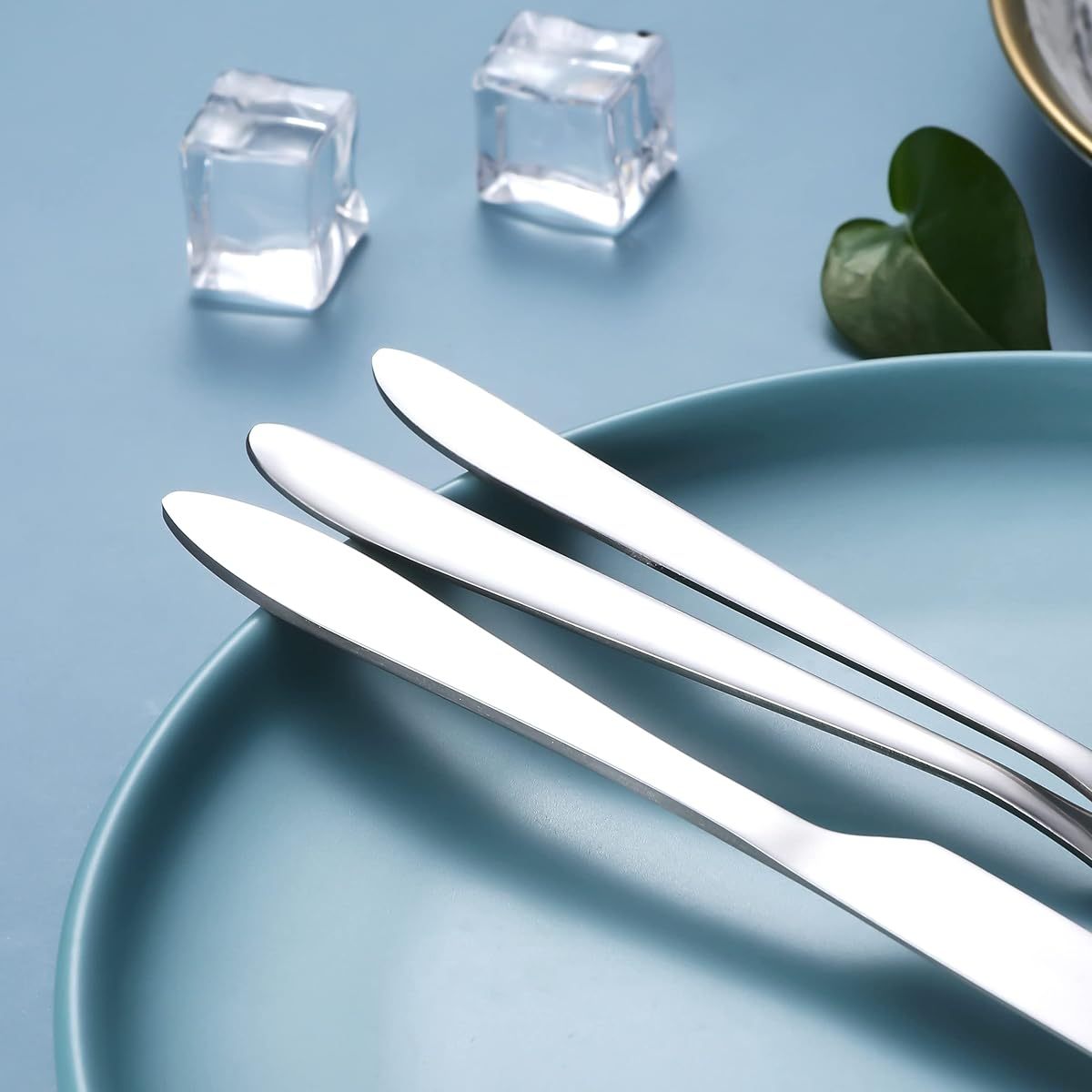 portable utensils travel camping cutlery set portable stainless steel flatware set travel silverware dinnerware set with a waterproof case 2 sets silvery Product details 5