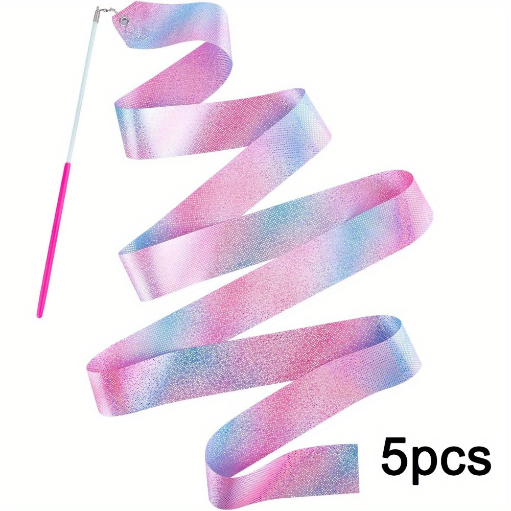 E-shop 5er-Pack Gymnastik Party Girlanden, Funkelndes Tanzband für Prinzessin Meerjungfrau Ballett Ballerina Gymnastik Geburtstagsparty Gastgeschenke