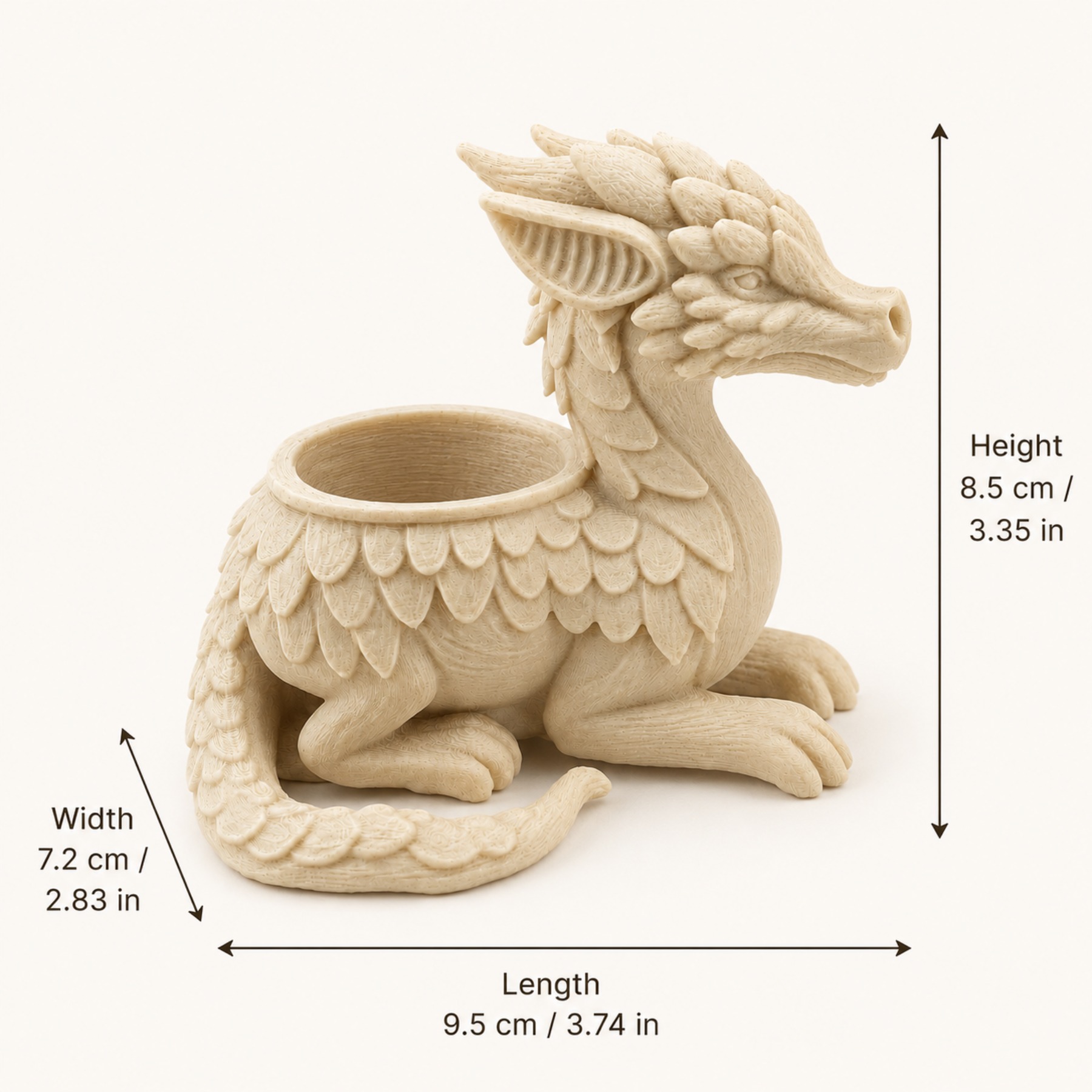 TEMU Pot de fleur et vase de dragon imprimé en 3D, convient pour l'extérieur, pot de fleur en plastique à texture à l'échelle moderne avec base