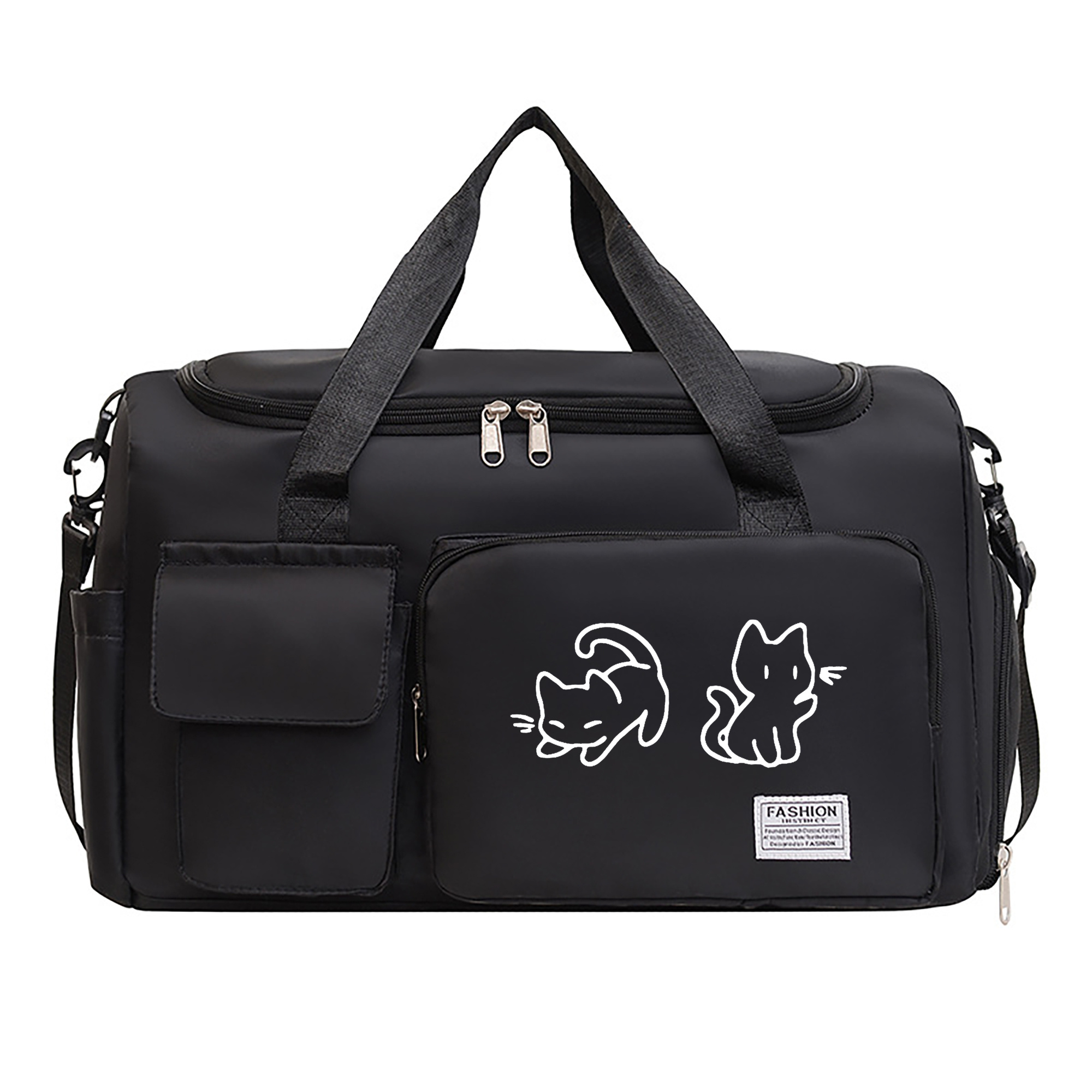 TEMU Sac à Dos et Sac de Voyage Grande Motif Chat - Sac de Sport Léger avec Bretelle Réglable, Multifonctionnel pour , les d'une Nuit, Bagage à Main