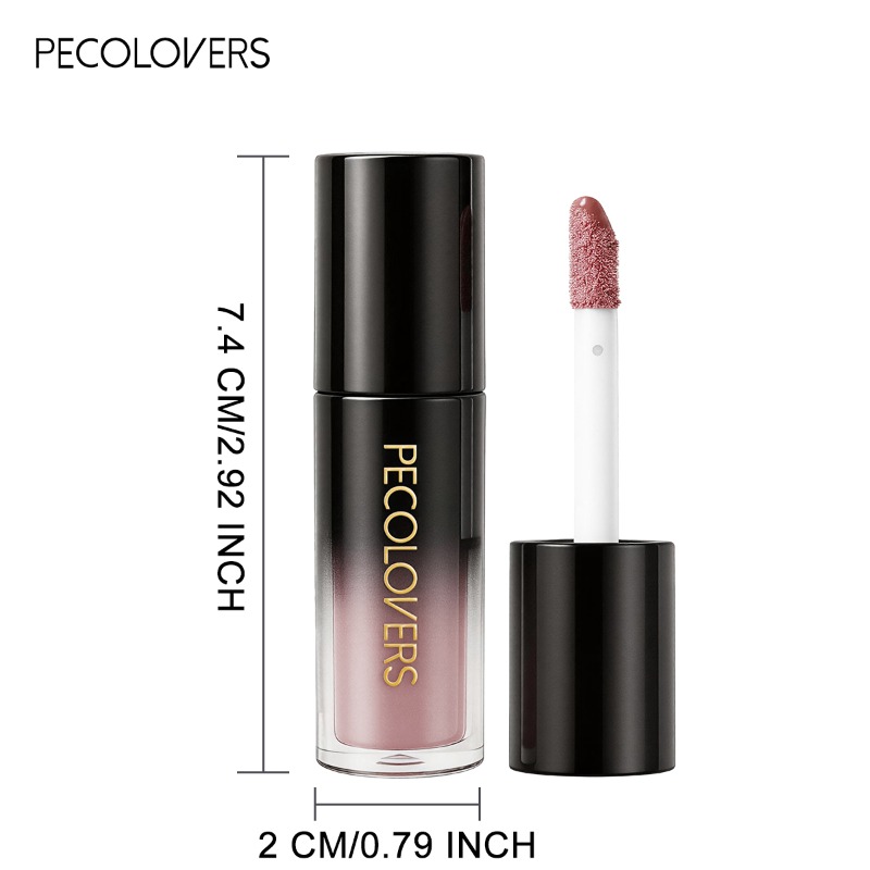 Round Tube Black Gradient Matte Lip Gloss, Quick Drying