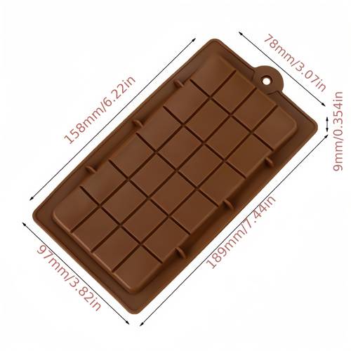1pc non stick silicone chocolate bar mold food grade non stick and heat resistant easy to remove the mold and make diy chocolate bars energy bars candies suitable for christmas party baking