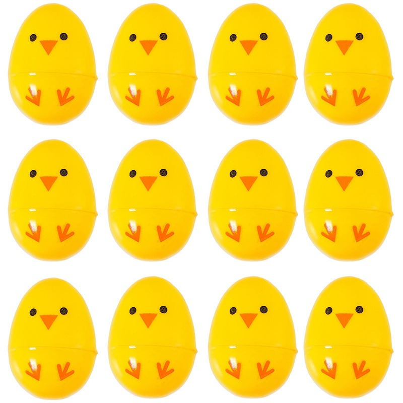 

Bulk Pack Of Bright Plastic With Cute Chick Design, Fillable & Large - Easter Egg Hunts & Surprises, Diy Twist-open Shells