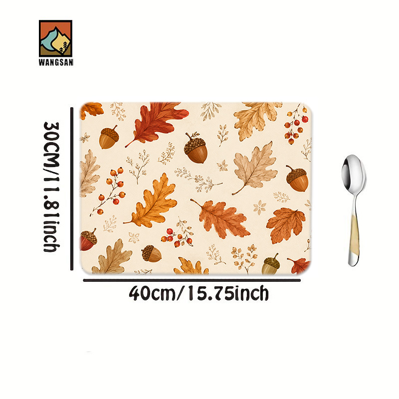 TEMU Tapis de séchage pour vaisselle 1 pièce à motif de et de , dessous-de-table pour ustensiles de cuisine, machine à café, machine à laver, en