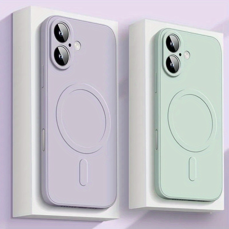 

Magfafe Magnetic Case For 15 14 Mini 11 Pro Wireless Soft Cover