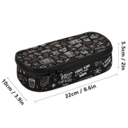 large capacity pencil bag 1pc large capacity pencil case hand drawn football theme design with helmets and star multifunctional pencil bag ideal for college office and travel