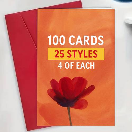 1pc100 greeting cards pack 25 4 each and special occasions thoughtful gift message cards for any celebration or thank you noteenvelope card celebration cards creative greetings fantasy theme