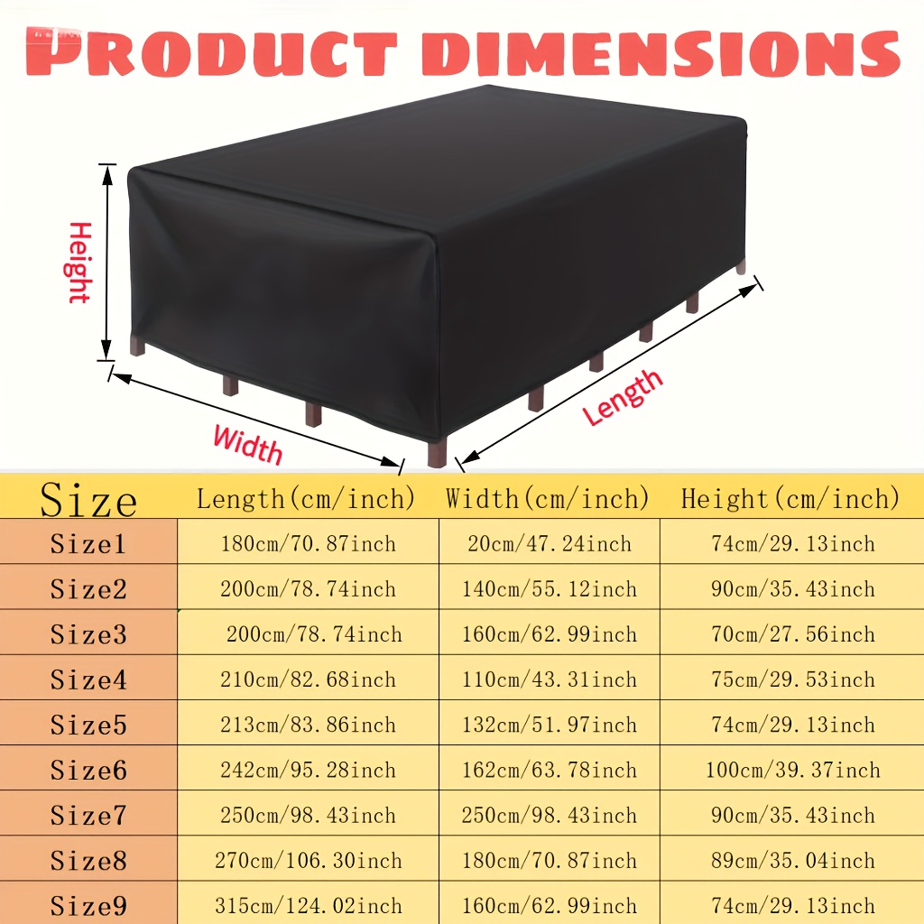 outdoor sofa furniture cover garden table and chair protective cover featuring adjustable drawstring closure durable thick fabric tear resistant   uv protection suitable for all   providing all weather protection