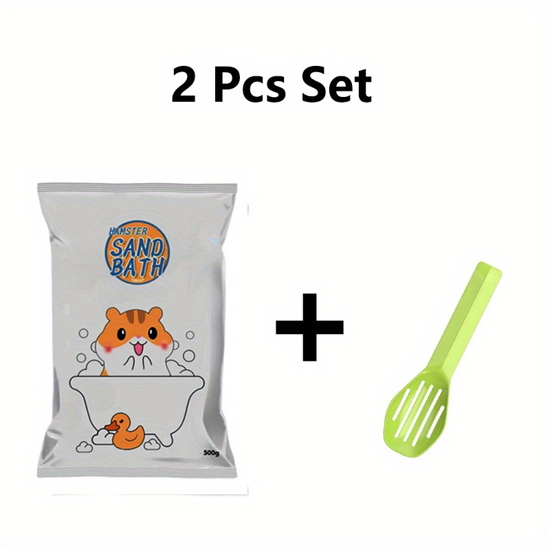 TEMU 2/3pcs Set Hamster Sand Bath Kit - Natural Polished Stone, Dust-free, Control, Ideal For Hamsters, Rabbits, Guinea Pigs, And , 500g, Hamster