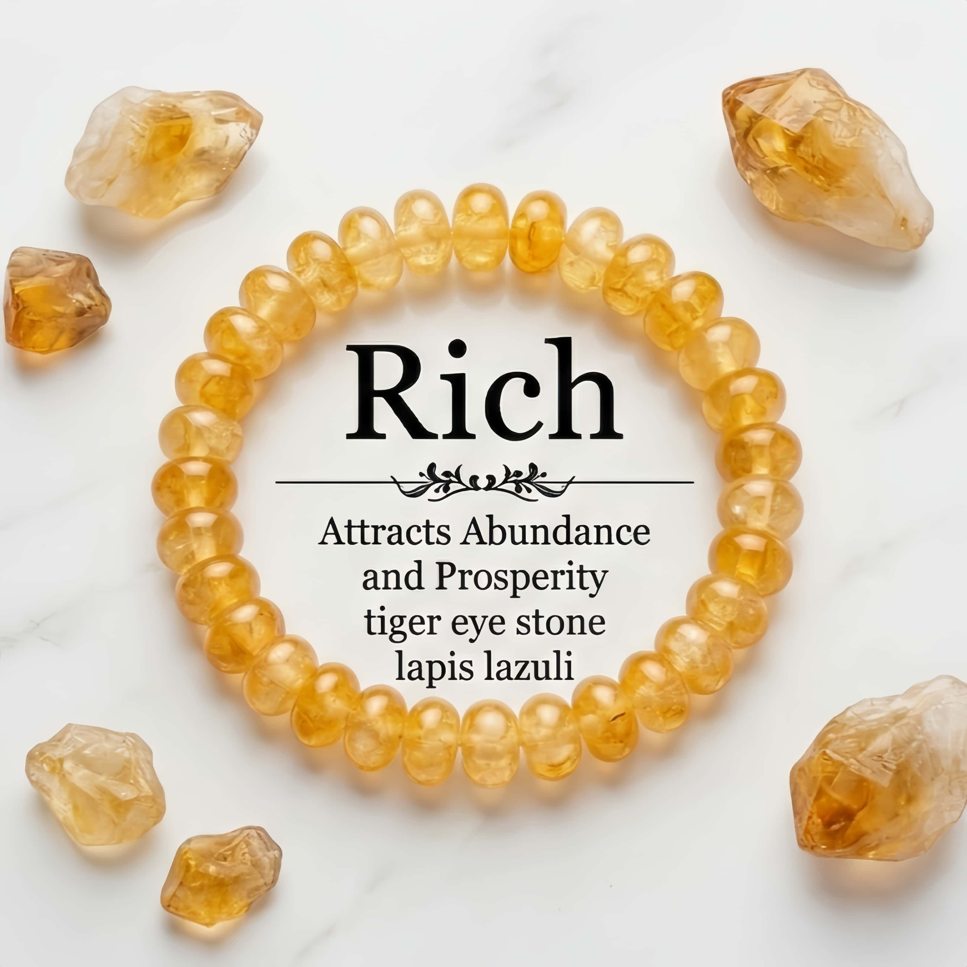 TEMU Citrine Bracelet For Women, Niche High-end Light Luxury Beaded Bracelet, Exquisite Accessory For Commuting, Versatile Jewelry For Students And