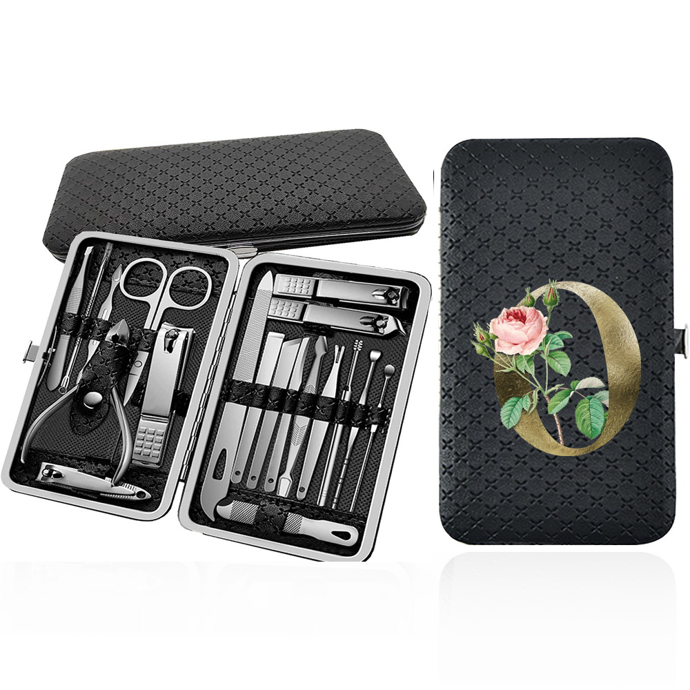 19pcs Professional Nail Clipper Set with Care Tools