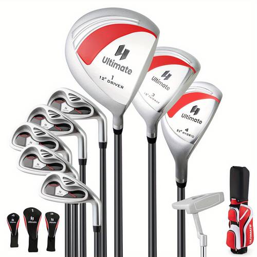 complete womens golf club set with training kit 3 club head covers red black precision control ideal for beginners and advanced players golf accessories