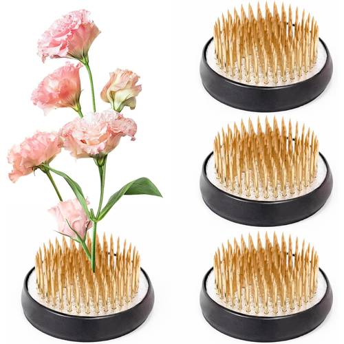 sæt blomsterfroskeholdere, runde værktøjer til at fastgøre blomster med messingnåle, ideelle til blomsterarrangementer i hjem og have, måler 3,4 cm