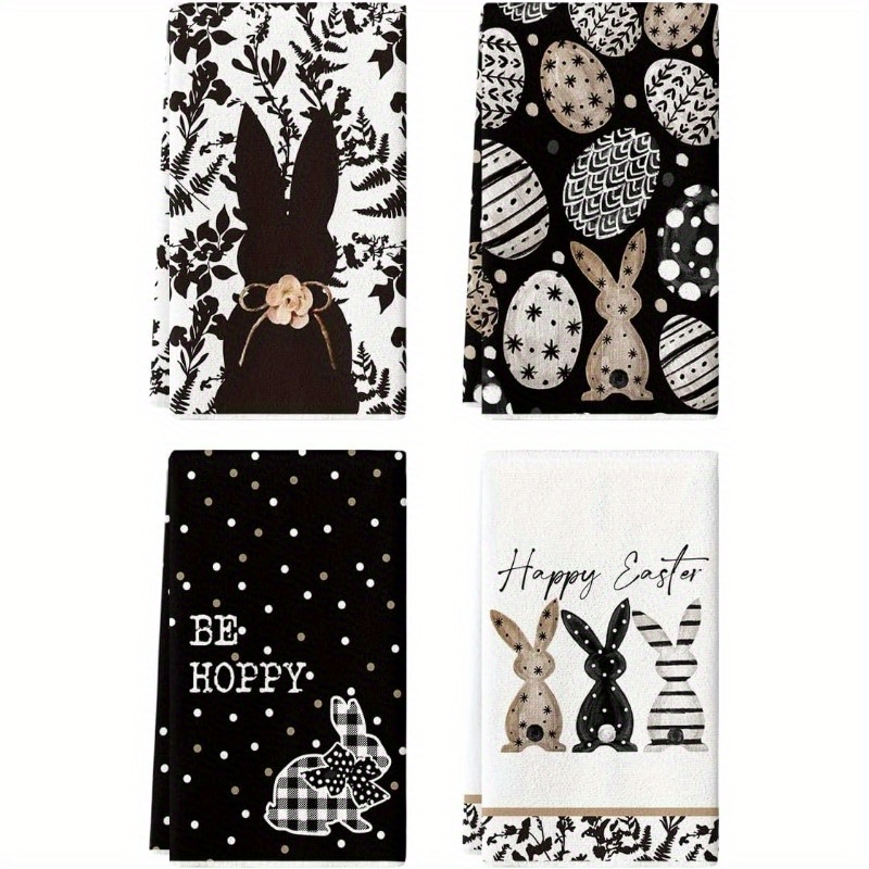 TEMU Of Towels Featuring A , Eggs, Flowers, And A Easter Theme, Measuring 18 By 26 Inches, Perfect For Spring Farmhouse Decor