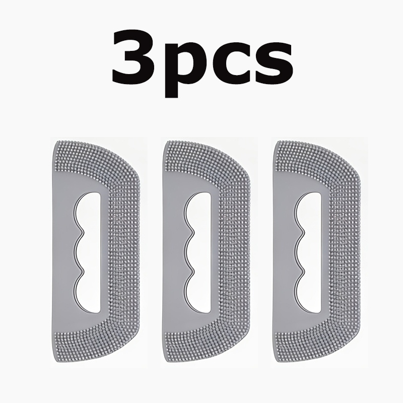 TEMU 3pcs Flexible Silicone Hair Adhesive Tool: Double-sided Hair Removal With 1 Scratch And , Dog Hair, Cat Hair, Pet Hair, Soft Rubber Brush, Water