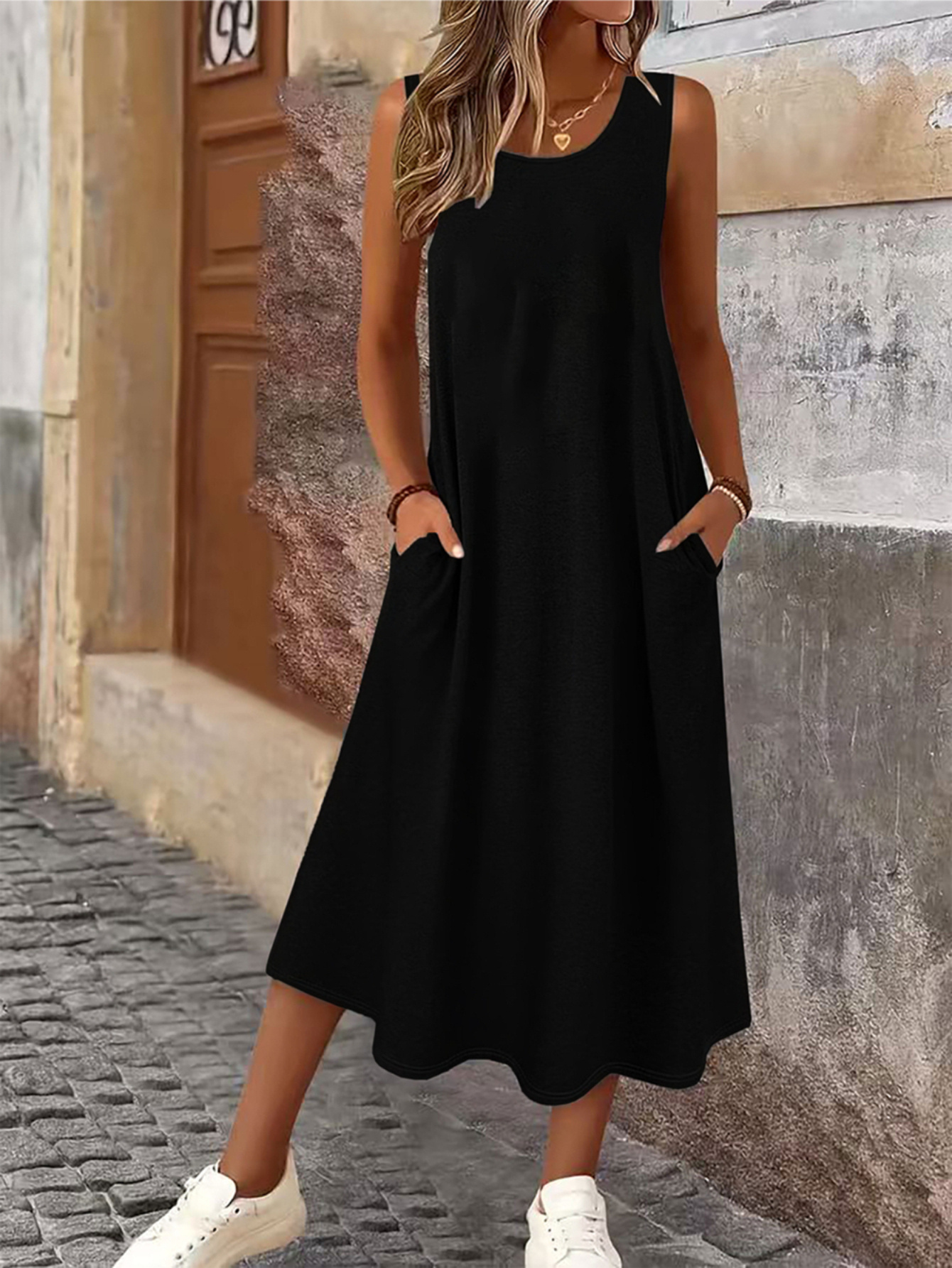 long dresses with pockets sold on Temu United States
