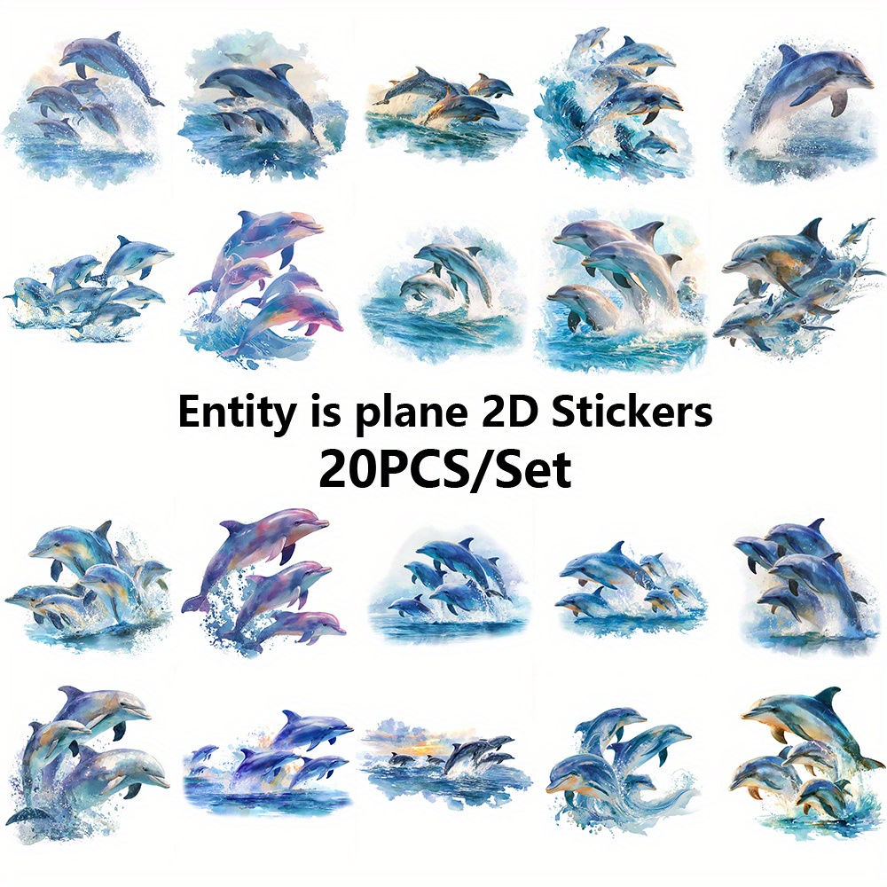 TEMU 1 Pack Cute Watercolor Stickers Scrapbooking, Journal, Photo Album, Suitcase, Laptop, Phone Case, Skateboard, Guitar And Other Aesthetic Crafts,