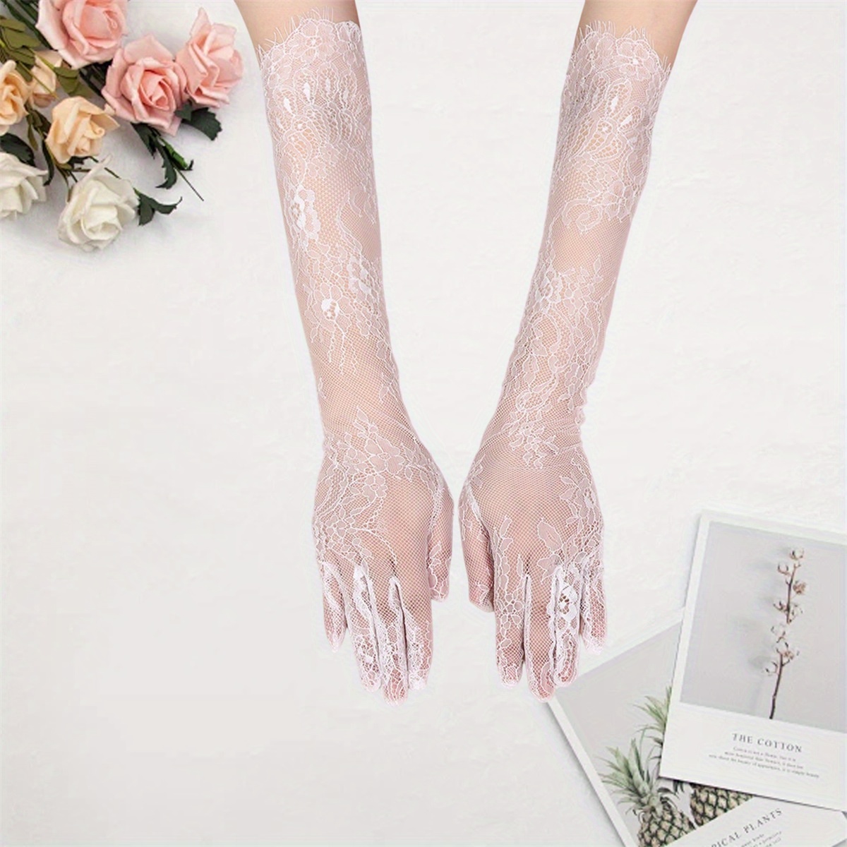 elegante damen handschuhe transparentem netz spitze - Temu Germany