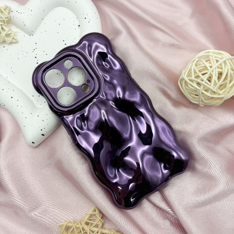 TEMU Purple Electroplating Texture Popular Suitable For   For Iphone16 15 14 11 Pro Max Phone Set