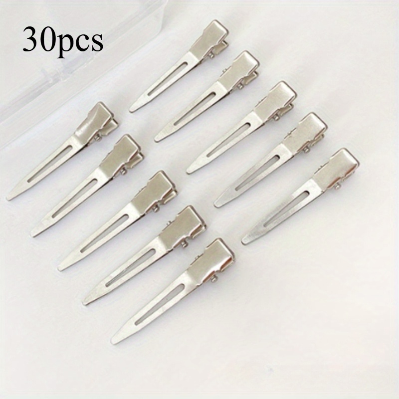 E-shop 30 Stück Professionelle Metall-Haarklammern für Lockiges Haar - Rutschfester Halt, 4,5 cm Länge, Volumen für fluffige Haarwurzeln &