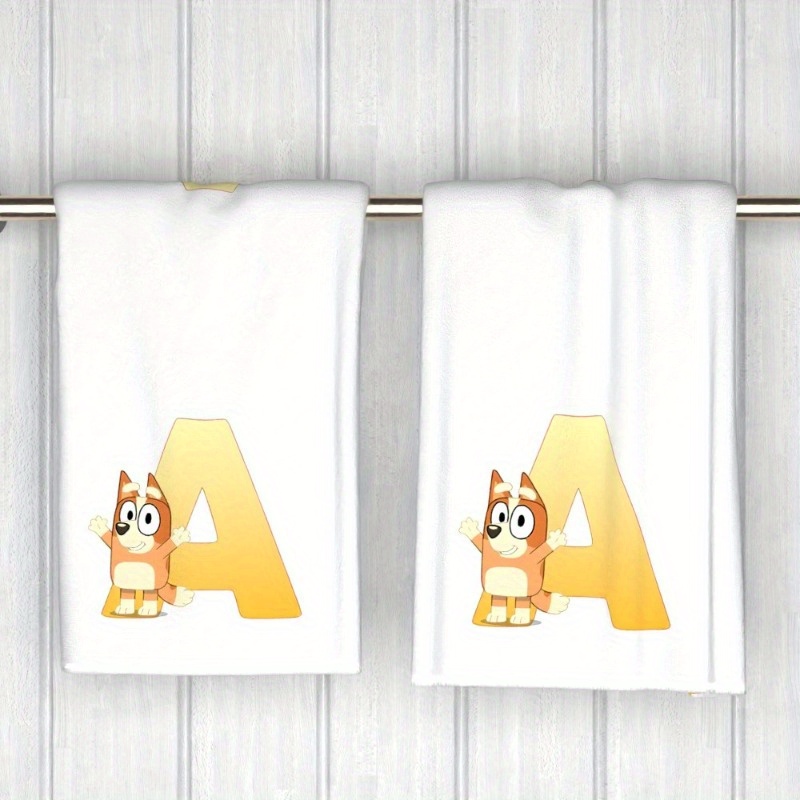 2pcs 45.72*66.04 cm cartoon style alphabet kitchen towels, fun and colorful dish towels for kids, cute letter design towels for home, unique   kitchen accessories,   gift ideas and everyday use  , brigh sports kq details 1