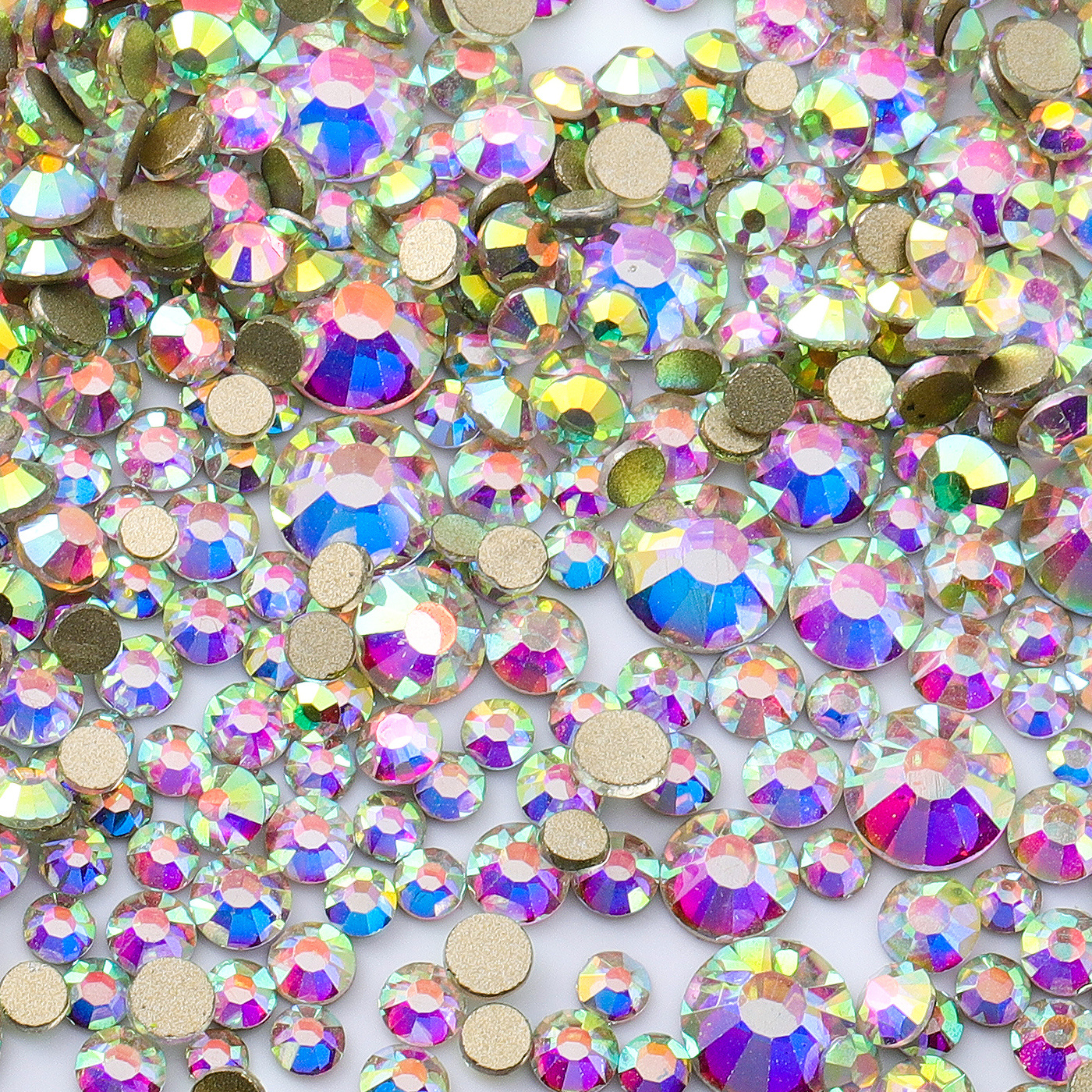 TEMU 1880pcs High Quality Golden Bottom Non Hotfix Rhinestones (ss3-) Bling Glass Clear Crystal For Garment Decoration